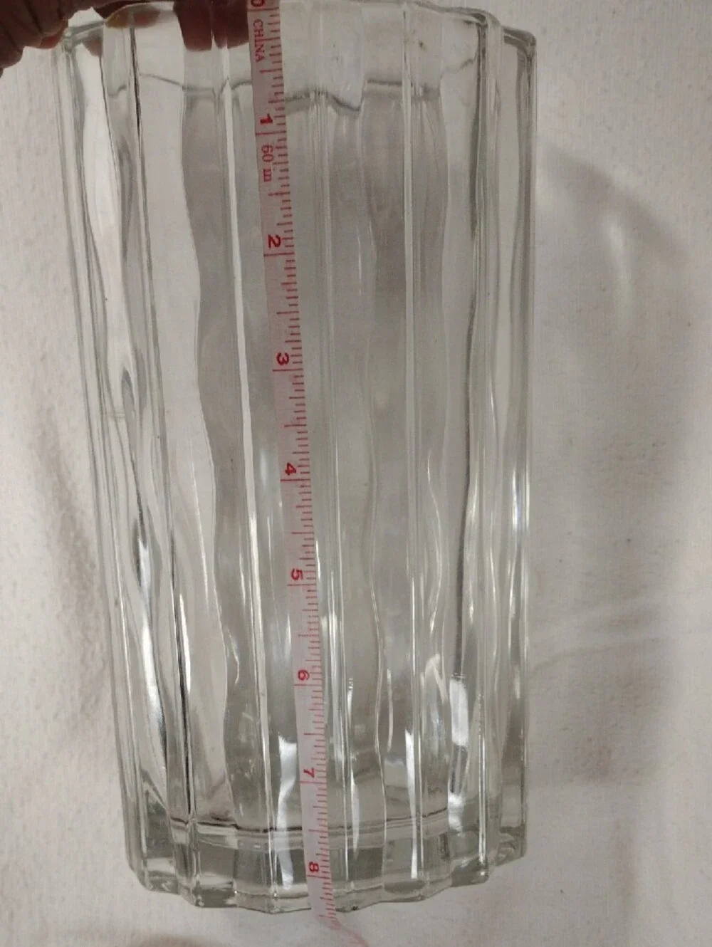 Clear Textured Glass Vase - Home Accents 8.5